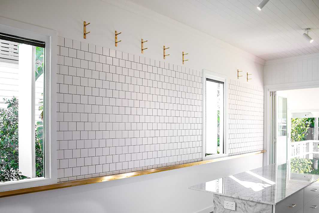 white interior wall at house on McGregor Street, Clayfield